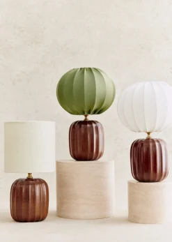 Sezane Lampe Traviata Petit Modèle - Acajou- Les Lumières