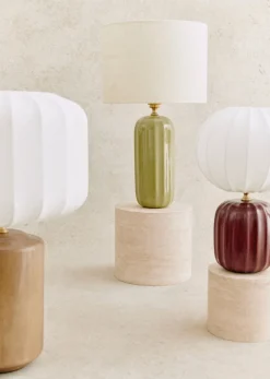 Sezane Lampe Traviata Petit Modèle - Acajou- Les Lumières