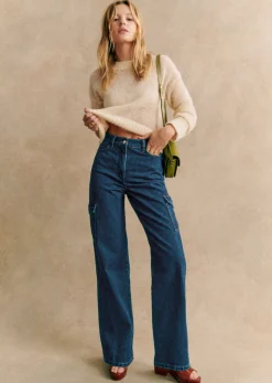 Sezane Pantalon Flint- Denim|Denim