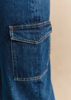 Sezane Pantalon Flint- Denim|Denim
