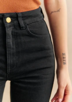 Sezane Pantalon L'iconique Droit- Denim|Denim