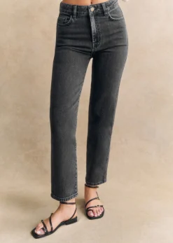 Sezane Pantalon L'iconique Droit- Denim|Denim