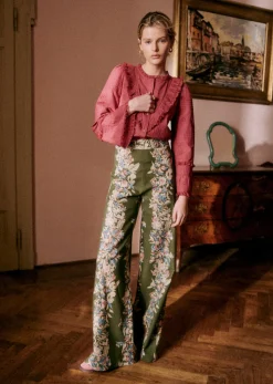 Sezane Pantalon Tyler- Fluide|Coloré