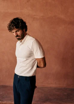 Sezane Polo Martin- Polos|T-Shirts coton lin