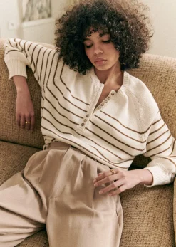 Sezane Pull Léontine- Maille|Marinières