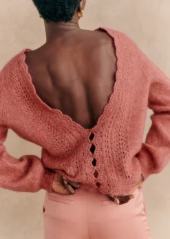 Sezane Pull Marylis - Création Rose- Maille
