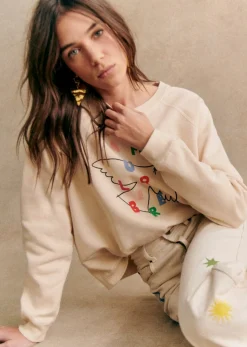 Sezane Sweat-Shirt Amour Libre Oiseau - Sézane X Pangea- Sweats