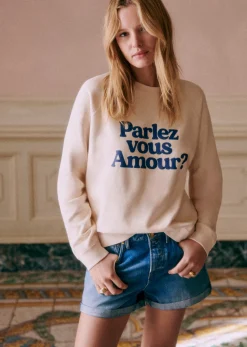 Sezane Sweat-Shirt Parlez Vous Amour - Création Solidaire- Sweats