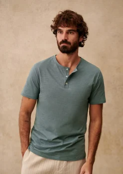 Sezane T-shirt Clapp- Col tunisien|T-shirts manches courtes