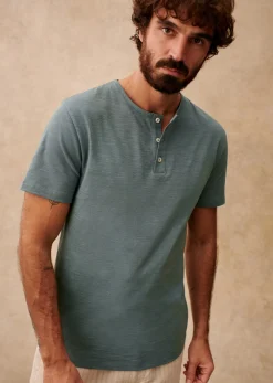 Sezane T-shirt Clapp- Col tunisien|T-shirts manches courtes