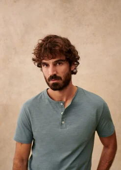 Sezane T-shirt Clapp- Col tunisien|T-shirts manches courtes