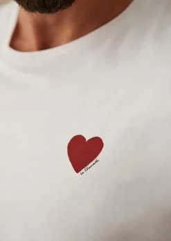 Sezane T-Shirt Coeur Chamade- T-shirts motif