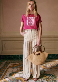 Sezane T-Shirt Love Love Love- Le Bain|T-shirts