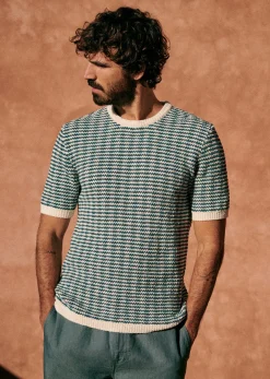 Sezane T-Shirt Maille Lucky- Pulls manches courtes|T-Shirts maille