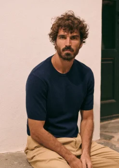 Sezane T-Shirt Maille Simeone- Maille|Pulls manches courtes