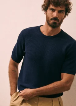 Sezane T-Shirt Maille Simeone- Maille|Pulls manches courtes