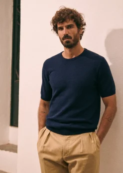 Sezane T-Shirt Maille Simeone- Maille|Pulls manches courtes