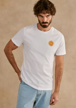 Sezane T-Shirt Orange- T-shirts motif|T-shirts manches courtes