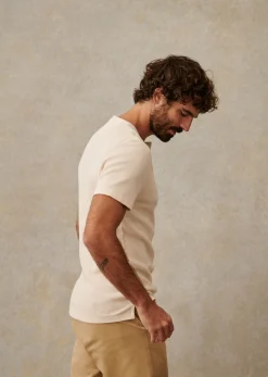 Sezane T-Shirt Toney- Col tunisien|T-shirts manches courtes