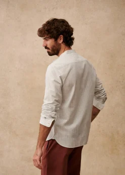 Sezane Tunique Buster- Chemises col mao|Chemises rayures