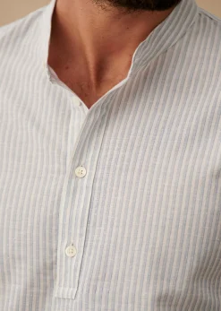 Sezane Tunique Buster- Chemises col mao|Chemises rayures