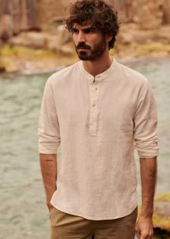 Sezane Tunique Buster- Chemises col mao|Chemises rayures